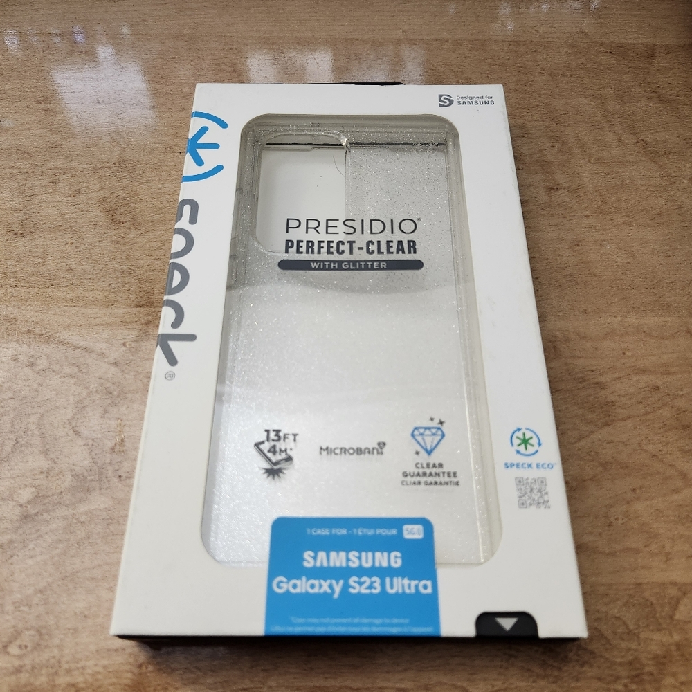Speck Presidio Perfect-Clear w/ Glitter case for Samsung Galaxy S23 Ultra